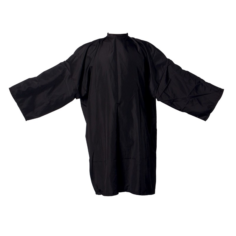 Peignoir polyester large noir velcro